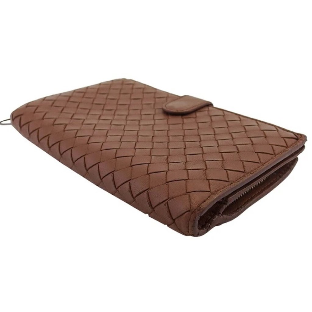 Bottegaveneta Purse Brown Gold Women 114074 Authentic Secondhand